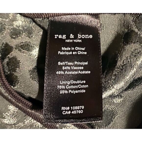 Rag & Bone Satin Jacquard Jarvis Blazer Size 00 - Picture 5 of 8